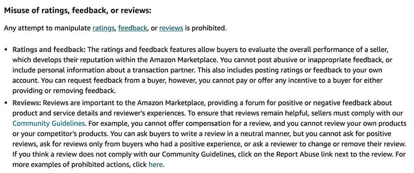 Amazon Fake Reviews Rules